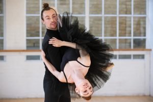 La Fiesta Dance Factory Fun Dance Classes in Sydney NSW Medium Shot Man Holding Ballerina