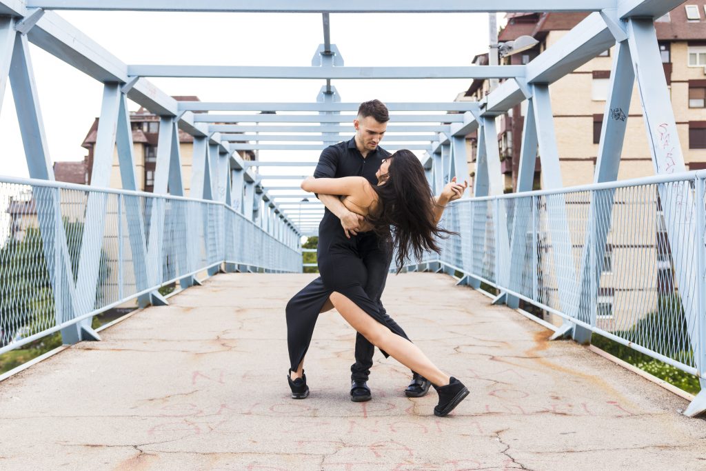 La Fiesta Dance Factory Fun Dance Classes in Sydney NSW Young Couple Dancing Tango Bridge