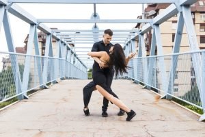 La Fiesta Dance Factory Fun Dance Classes in Sydney NSW Young Couple Dancing Tango Bridge